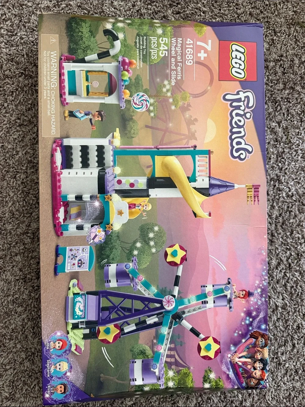 Lego Friends Amusement Park Ferris Wheel & Slide Playset - Purple, Yellow, White
